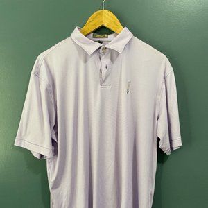 Peter Millar Mens Size Large Lavender Summer Comfort Golf Polo Shirt